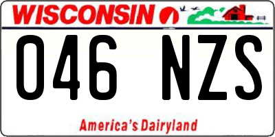 WI license plate 046NZS