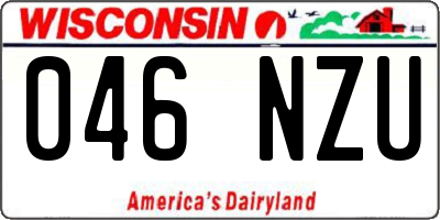 WI license plate 046NZU