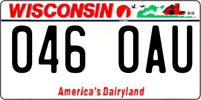 WI license plate 046OAU
