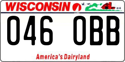 WI license plate 046OBB