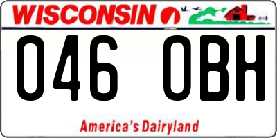 WI license plate 046OBH