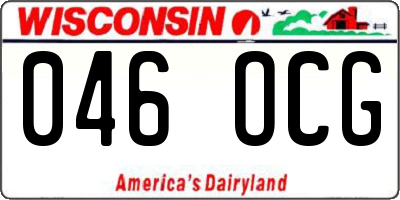 WI license plate 046OCG