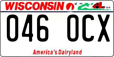 WI license plate 046OCX