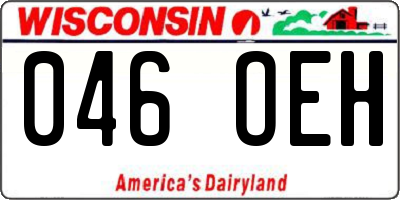 WI license plate 046OEH