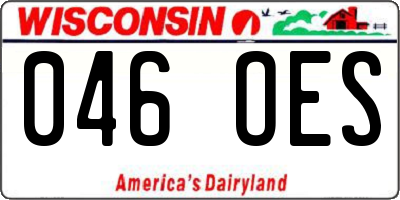 WI license plate 046OES
