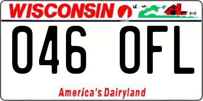 WI license plate 046OFL