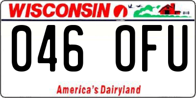 WI license plate 046OFU