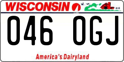 WI license plate 046OGJ