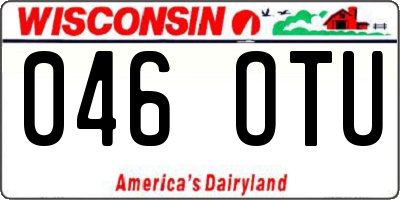 WI license plate 046OTU