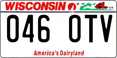 WI license plate 046OTV