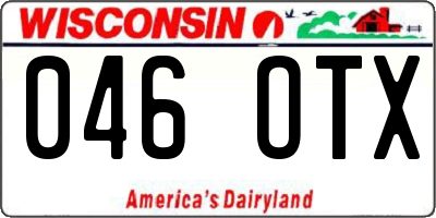WI license plate 046OTX