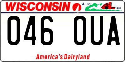 WI license plate 046OUA