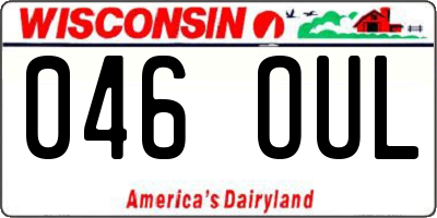 WI license plate 046OUL