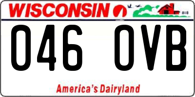 WI license plate 046OVB