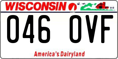 WI license plate 046OVF