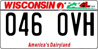 WI license plate 046OVH
