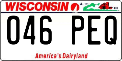 WI license plate 046PEQ