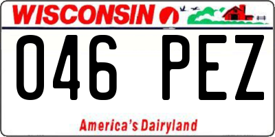 WI license plate 046PEZ