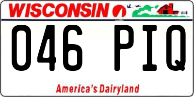WI license plate 046PIQ