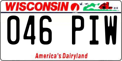 WI license plate 046PIW
