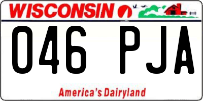 WI license plate 046PJA
