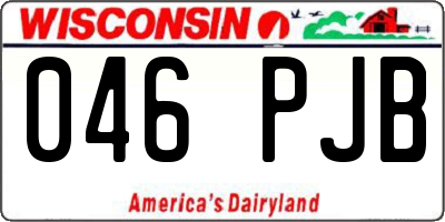 WI license plate 046PJB