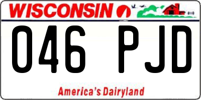 WI license plate 046PJD