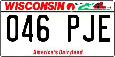 WI license plate 046PJE
