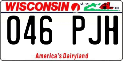 WI license plate 046PJH