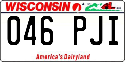 WI license plate 046PJI