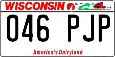 WI license plate 046PJP