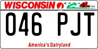 WI license plate 046PJT