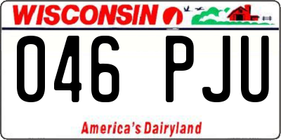 WI license plate 046PJU