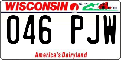 WI license plate 046PJW
