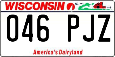 WI license plate 046PJZ