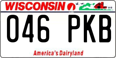WI license plate 046PKB