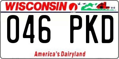 WI license plate 046PKD