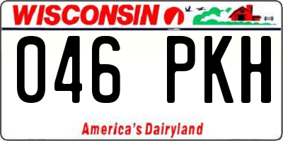 WI license plate 046PKH