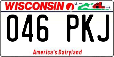 WI license plate 046PKJ