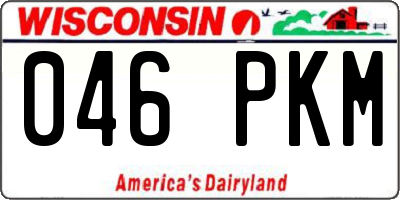 WI license plate 046PKM