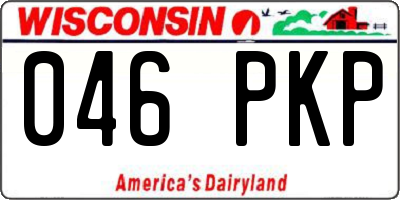 WI license plate 046PKP