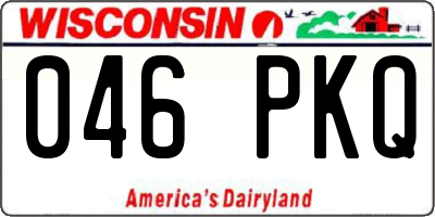 WI license plate 046PKQ