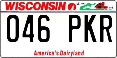 WI license plate 046PKR