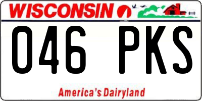 WI license plate 046PKS