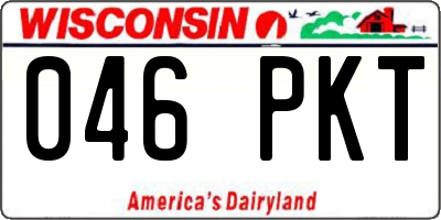 WI license plate 046PKT