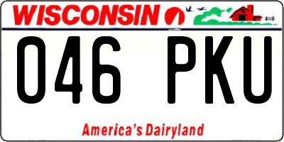 WI license plate 046PKU