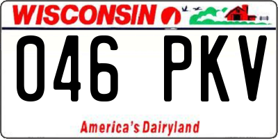 WI license plate 046PKV