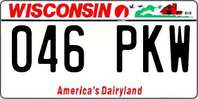 WI license plate 046PKW