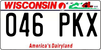 WI license plate 046PKX