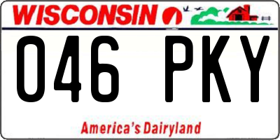 WI license plate 046PKY